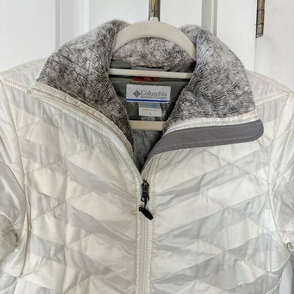 COLUMBIA White Kaleidaslope II Jacket Omni-Heat Insulated Thermal Coat | Small - Picture 14 of 15